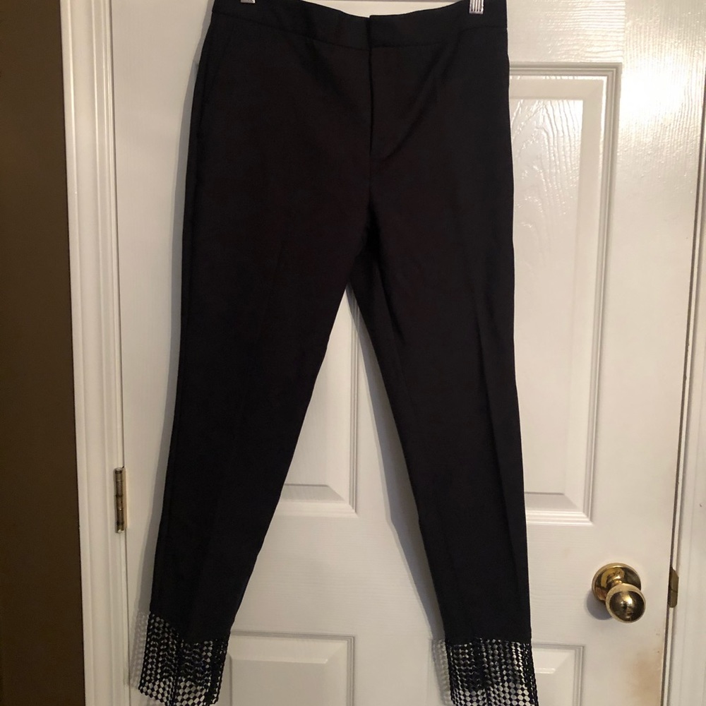 Zara trouser work pant with detailing on ankle